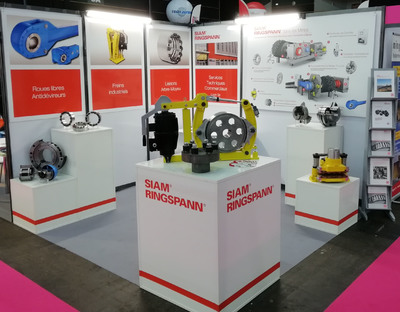 Salon SIM 2018<br />SIAM RINGSPANN présente les composants dédiés aux secteurs des Mines et Carrières:<br />- les Roues libres Antidévireurs<br />- les Freins à disque électro-hydrauliques, les étriers hydrauliques<br />- les Accouplements à brides<br />- les Frettes et Assembleurs expansibles<br />- les Limiteurs de couple